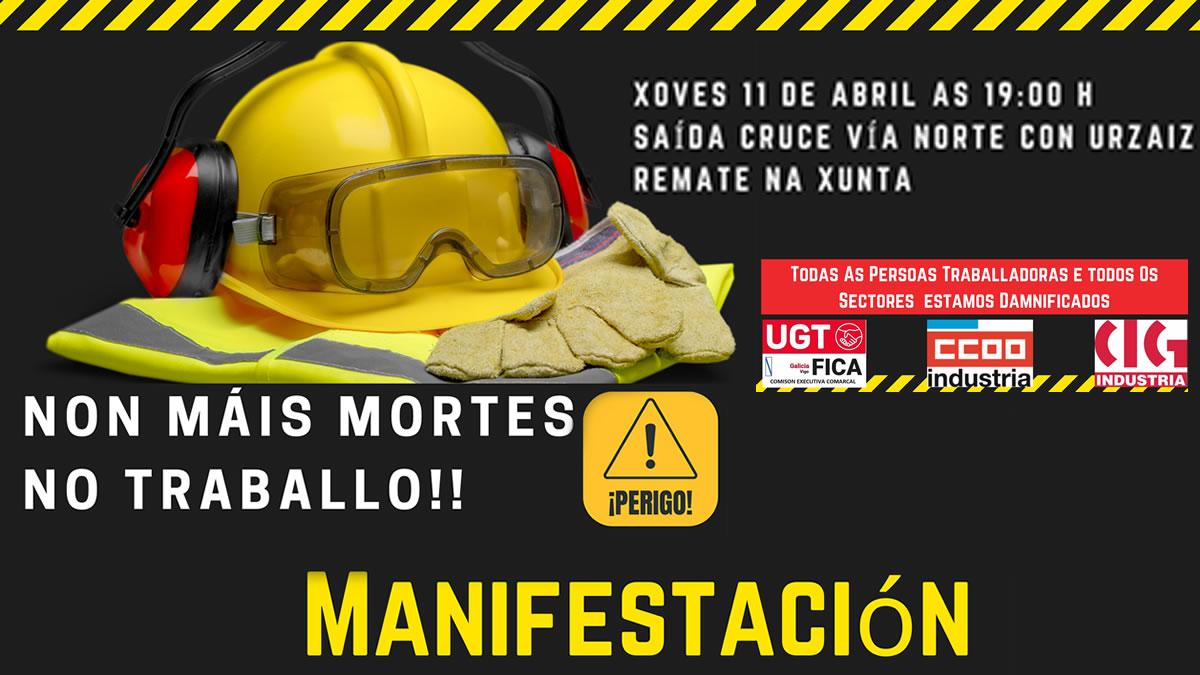 Manifestacin en Vigo o 11 de abril contra a sinistralidade laboral